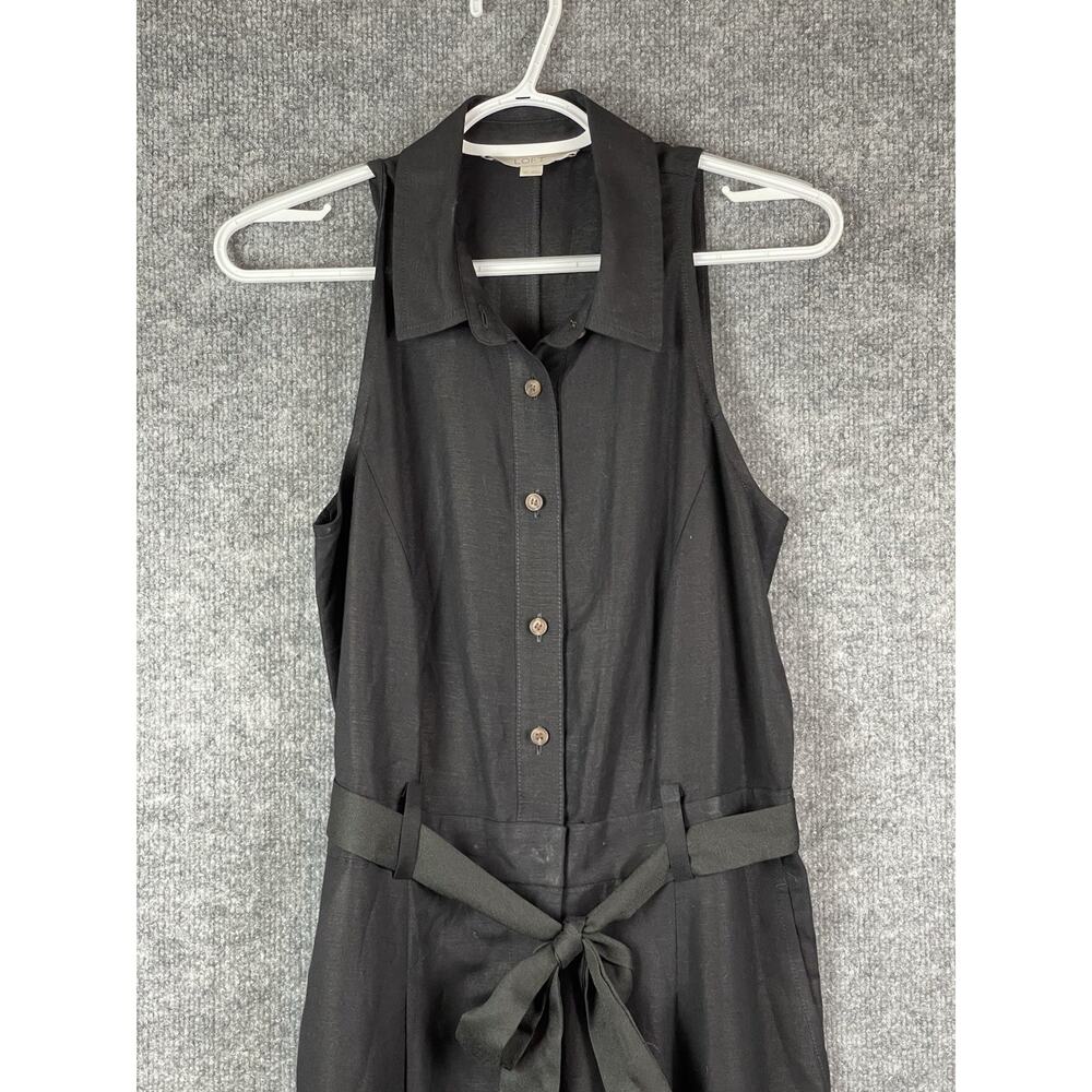LOFT Women’s Size 8p Linen/Viscose Blend‎ Halter Jumpsuit Workwear Vacation - Picture 2 of 11